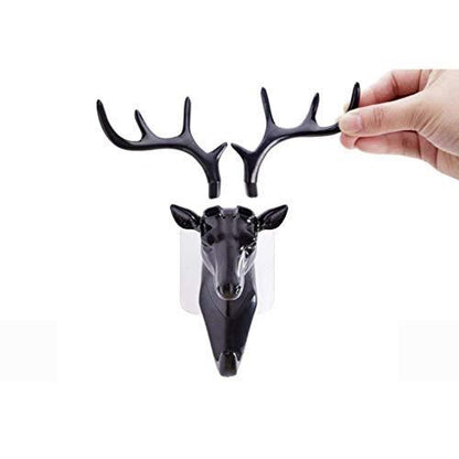 Hanging Hook- Self Adhesive Deer Head Hanging Hook (Pack of 3)