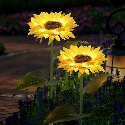 🌻 Sunflower Solar Powered Lights (Pack of 2) - Brighten Your Garden Naturally! 🌞