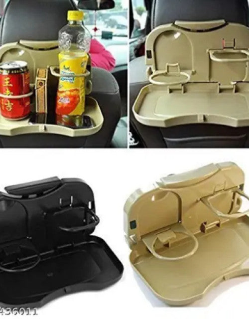 Portable Car Back Seat Hanging Dining Tray Stand Car Back Seat Cup Table Tray Holder